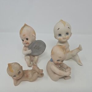 (4) Vintage Kewpie Dolls Porcelain Bisque Babies KW913N Figurines